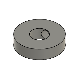 3.1 by 8 by 4 mm shaft lock collar CAD model